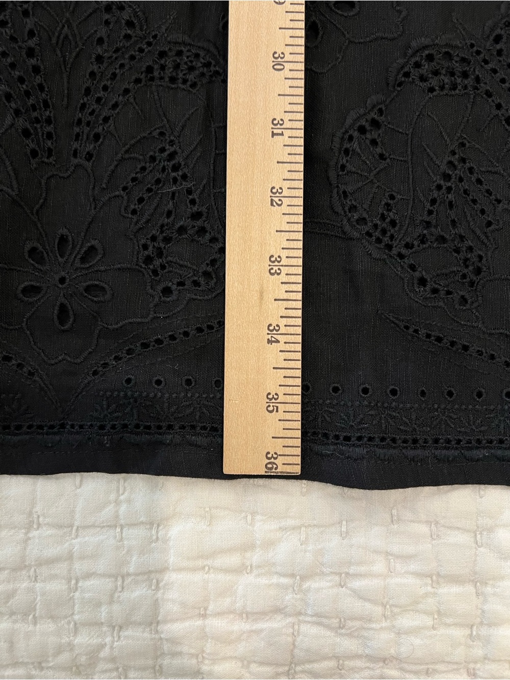 Tommy Bahama Lucia Dress Womens Large Black Linen Blend Embroidered Cottage - Picture 14 of 16